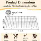 Cooling Racks for Cooking and Baking - 2 PCS 10" x 15" Grid Wire Baking Rack for Oven Cooking, Baking, Grilling, Roasting -Dishwasher Safe Bacon Rack- Fits Jelly Roll Cookie Sheet Pan