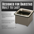 Rattleware Stainless Steel Knock Box - Perfect for Home, Cafe, Restaurant, Hotel, Office, or Commercial Establishment - Heavy Duty Knock Box Trusted By Baristas Worldwide (7.5" x 7" x 4")