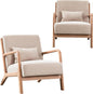 INZOY Mid-Century Modern Accent Chair Set of 2, Upholstered Living Room Chairs by INZOY