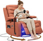Olela Power Glider Recliner Nursery Chair, PU Leather Swivel Rocking Chair by Olela