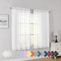Simplebrand Rod Pocket Top Solid Voile Sheer Curtains by Simplebrand