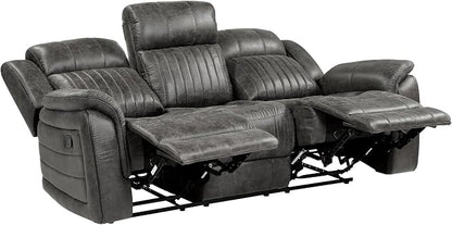 Lexicon Recliner Living Room Set, Home Theater Seating, Manual Polished - Image 9