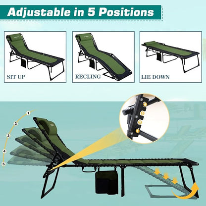 Outdoor Folding Lounge Chair Padded - Image 4