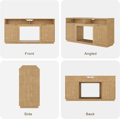 3-Piece Fluted Living Room Set Includes 2 Fluted Night Stand - Image 8