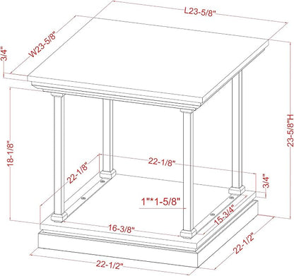 24/7 Shop at Home Ambridge Transitional Multi-Storage Wood 2-Piece Coffee Table - Image 3