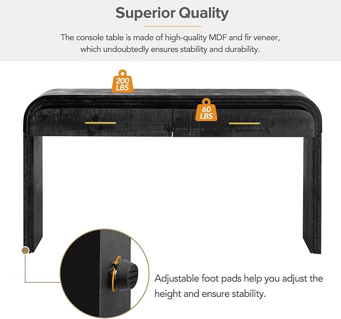 59'' Retro Console Table Sofa Table Entryway Table - Image 5