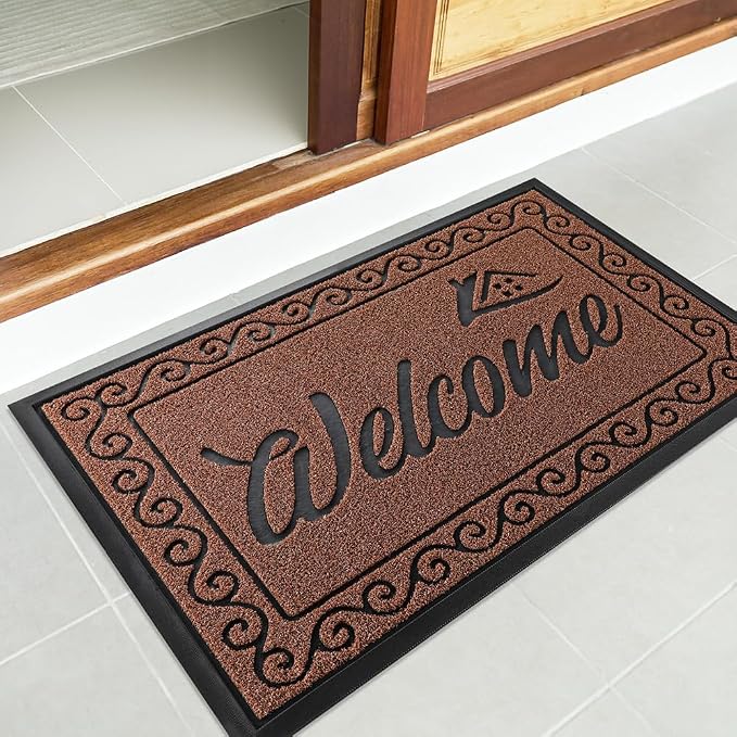 Yimobra Welcome Front Door Mat, Heavy Duty Easy Clean Doormat Indoor Outdoor - Image 7