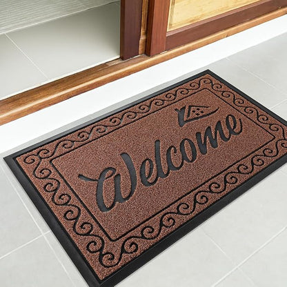 Yimobra Welcome Front Door Mat, Heavy Duty Easy Clean Doormat Indoor Outdoor - Image 7