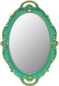 YCHMIR Vintage Mirror Small Wall Mirror 14.5 x 10 inches Oval Green by YCHMIR