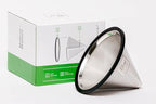 Barista Warrior Compatible for Chemex & Hario V60 Pour Over Coffee Filters - Reusable Stainless Steel - Best Coffee Maker and Bar Accessories (Silver)