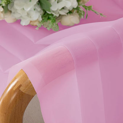 Chyhomenyc Pink Sheer Curtains 84 Inches Long - Image 6