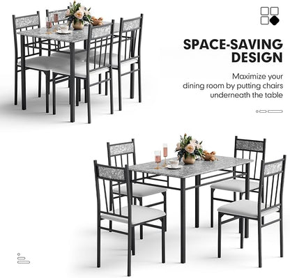 NAFORT 5 Piece Dining Table Set - Image 6