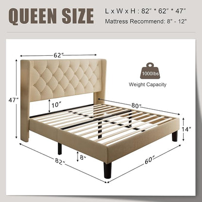 Einhomn Queen Size Platform Bed Frame - Image 2