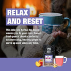 Tiesta Tea - Ginger Sweet Peach, Spicy Peach Herbal Tea, Tranquility Blend, Loose Leaf, Non-Caffeinated Hibiscus & Cane Sugar, Brews Up to 200 Cups, 16oz Bulk Pouch