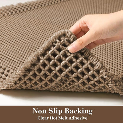 RESARE Waffle Bath Mat for Bathroom, Non Slip Bathroom Rugs 20"x32" Brown | - Image 4