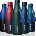 BJPKPK Insulated Water Bottles, 25 oz Stainless Steel Metal Water Bottle with Strap, BPA Free Leak Proof Thermos, Mugs, Flasks, Reusable Water Bottle for Sports & Travel, Army Green