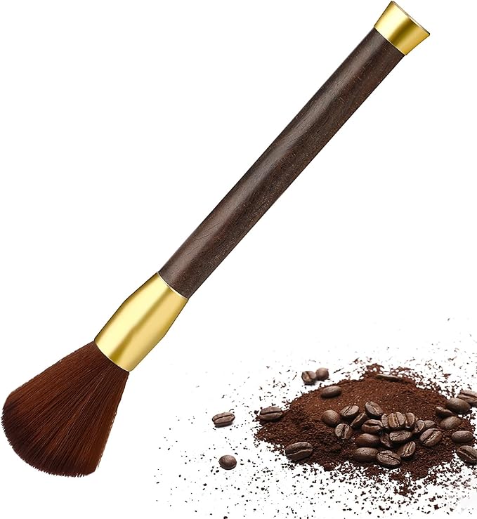 Molain Coffee Cleaning Brush, 16.7x1.58CM Coffee Machine Brush Coffee Accessories Cleaning Brush Barista Brush for Coffee Grinder and Espresso Machine with Vegan Brush Hair