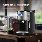 COWSAR Espresso Machine 20 Bar, Compact Espresso Maker with Milk Frother Steam Wand, Expresso Coffee Machines with 45 OZ Removable Water Tank for Cappuccino, Latte, Home