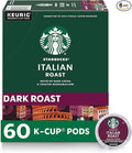 Starbucks K-Cup Coffee Pods, Dark Roast Coffee, Italian Roast for Keurig Brewers, 100% Arabica, 6 boxes (60 pods total)