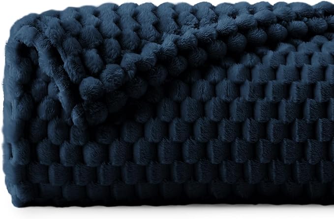 BEDELITE Navy Large Throw Blanket by BEDELITE