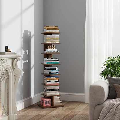 TUTOTAK Narrow Bookshelf, 8-Tier Bookcase, Spine Book Shelf by ChoosetutotakFurnitureBuildYourCozyHome