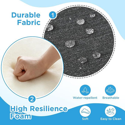 Outdoor Deep Seat & Back Cushion Set, 24 x 24 Inch Water Repellent and Fade - Image 4