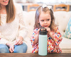 Simple Modern Kids Water Bottle with Straw Lid Vacuum Insulated Stainless Steel Metal Thermos Bottles | Reusable Leak Proof BPA-Free Flask for School | Summit Collection | 18oz, Deep Ocean Navy Blue