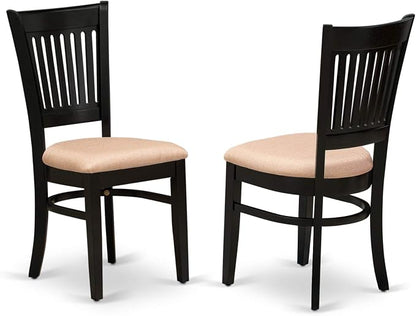 East West Furniture ANVA5-BLK-C 5 Piece Dining Room Furniture Set Includes a - Image 4