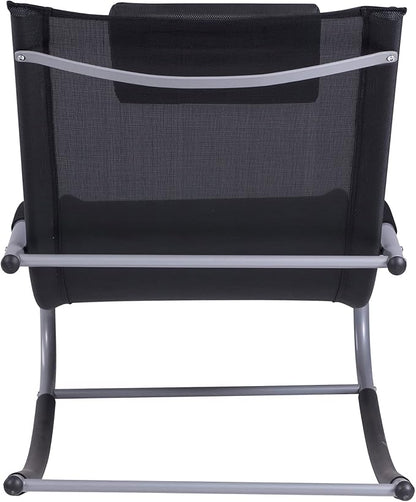 Outsunny Zero Gravity Rocking Chair Outdoor Chaise Lounge Chair Recliner Rocker - Image 8