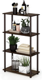 Furinno TURN-N-TUBE Storage Shelves, 4-Tier Toolless Book Shelf, Corner Shelf by Furinno-FitsYourSpaceFitsYourBudget