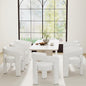 RIVOVA Modern Barrel Dining Chairs Set of 8, PU Leather Upholstered Accent Side by RIVOVA