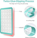 U-Taste 446ºF Heat Resistant Macaron Silicone Baking Mat, Non Stick Reusable Cookies Pastry Sheet Liner with Edge Enhancement Circle Measurement (Half/Jelly Roll/Quarter Sheets Size, Aqua Sky)