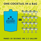 Lt. Blender's Skinny Margarita in a Bag - Skinny Margarita Mix - Each Bag Makes 1/2 Gallon of Keto Friendly Skinny Mixes – Low Carb Margarita Mix – Add Liquor, Wine or as Mocktails (Pack of 1)