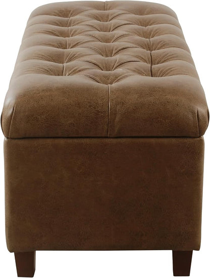 Homepop Home Decor | Button Tufted Storage Bench | Ottoman Bench - Image 6