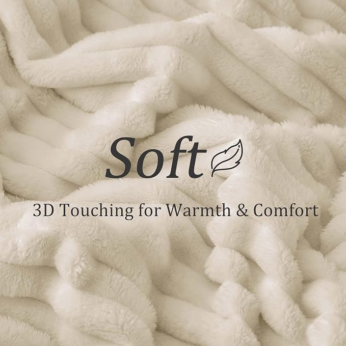 BEDELITE Ribbed Fleece Throw Blanket - Image 5