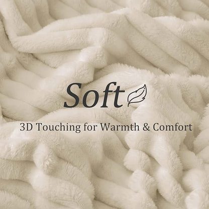BEDELITE Ribbed Fleece Throw Blanket - Image 5