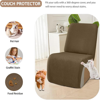 ALIECOM 100% Waterproof Recliner Sectional Couch Covers L Shape Stretch Corner - Image 6