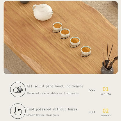 Solid Wood Low Coffee Tea Table - Image 4