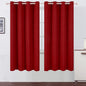 Red Thermal Blackout Curtains/52 x 72 Inch/Set of 2 Panels Room Darkening by Lemomo