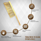 Rattleware Durable 11” Counter Brush - Solid Wood Handle, Horsehair Bristles & Static-Fre - Ideal for Home & Commercial Use