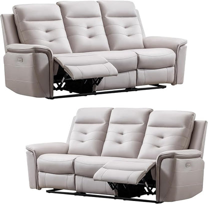 ANJ Power Oversized Reclining Sofa Couch Set of 2, Breathable Faux Leather - Image 8