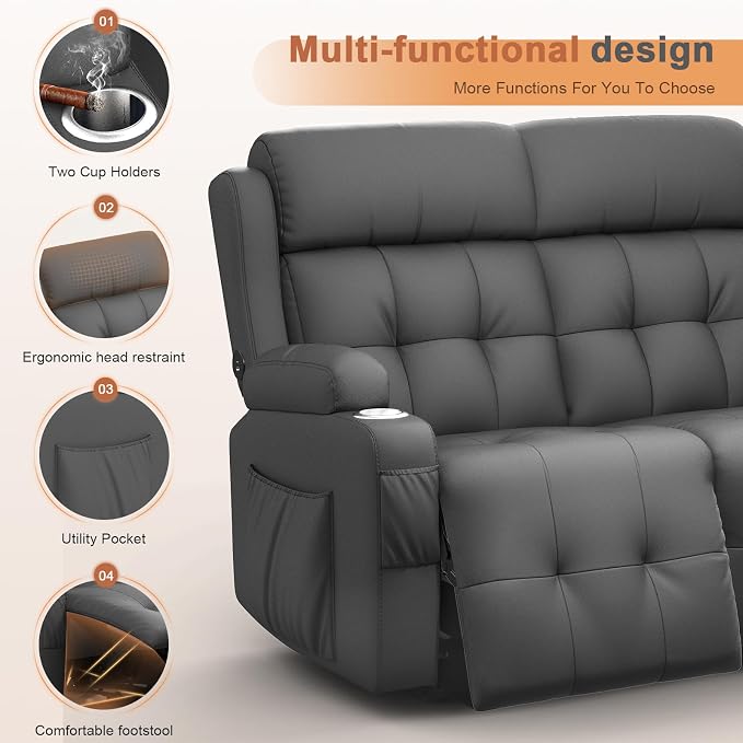 RV Loveseat Recliner Sofa, Wall Hugger Recliners - Image 5