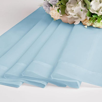 Chyhomenyc Sky Blue Sheer Curtains 30 inch Length 2 Panels, Light Filtering - Image 9