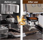 54mm Espresso Dosing Funnel & 53.5mm Puck Screen for Breville: Magnetic Coffee Dosing Ring Aluminium Metal - Reusable 1.7mm Thickness 150μm Puck Screen 316 Stainless Steel | Fits All 54mm Portafilters