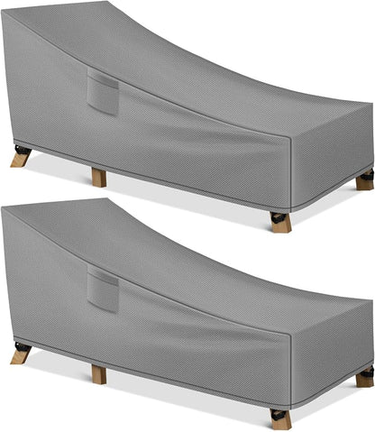 WLEAFJ Patio Chaise Lounge Cover Waterproof, Heavy Duty Outdoor Lounge Chair by WLEAFJ