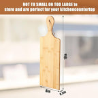 Patelai 12 Packs Wooden Cutting Board Set with Handles Large Kitchen Serving Plain Chopping Board Bulk Gifts for Mom for Vegetables Meat Pizza Cheese Fruit Bread(Bamboo,17 x 6 Inch)