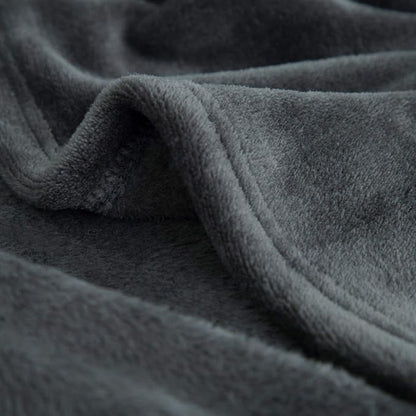 Bedsure GentleSoft Fleece Throw Blanket Dark Grey - Image 8
