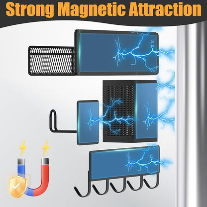 Magnetic Spice Rack for Refrigerator, 10 Pack 100% Metal Strong Magnet Shelf - Image 3