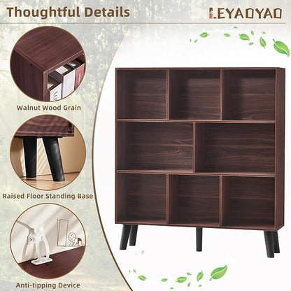 LEYAOYAO 8 Cube Bookshelf 3-Tier Bookcase - Image 5