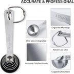 11PCS Measuring Spoons Set Stainless 1 tbsp, 1/2 tbsp, and 1-1/16tsp Steel Measuring Spoons for Cooking Baking Spice Jars and Liquid Ingredients